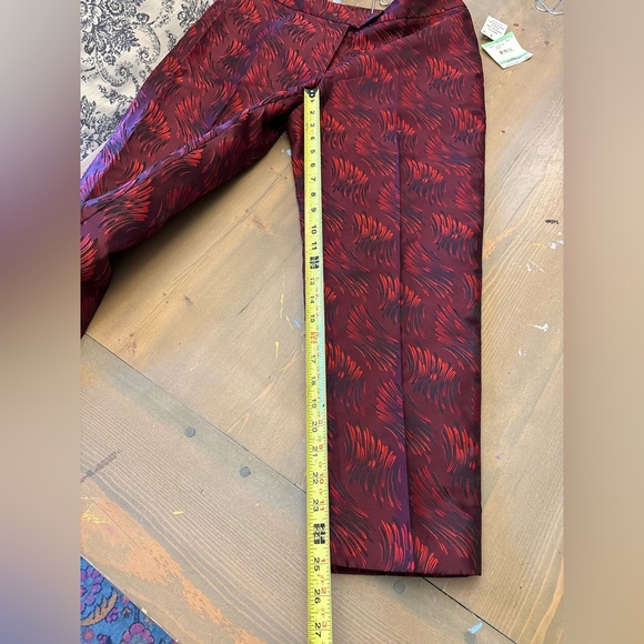 Anne Klein Red and Black Patterned Dress Pants Size 8 - Picture 3 of 8